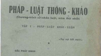 SÁCH PHÁP LUẬT THÔNG KHẢO - TẬP I (TÁC GIẢ: VŨ VĂN MẪU)