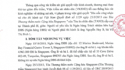 THÔNG BÁO RÚT KINH NGHIỆM TRONG CÔNG TÁC KIỂM SÁT VIỆC GIẢI QUYẾT YÊU CẦU CÔNG NHẬN VÀ CHO THI HÀNH TẠI VIỆT NAM BẢN ÁN, QUYẾT ĐỊNH CỦA TÒA ÁN NƯỚC NGOÀI