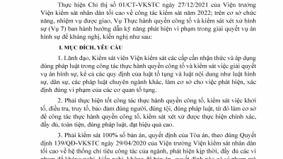 HƯỚNG DẪN SỐ 34/HD-VKSTC VỀ KỸ NĂNG PHÁT HIỆN VI PHẠM TRONG GIẢI QUYẾT VỤ ÁN HÌNH SỰ