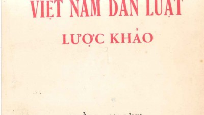 SÁCH VIỆT NAM DÂN LUẬT LƯỢC KHẢO, QUYỂN I - GIA ĐÌNH (TÁC GIẢ: VŨ VĂN MẪU)