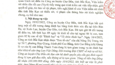 THÔNG BÁO SỐ 223/TB-VKSTC RÚT KINH NGHIỆM VỀ CÔNG TÁC KIỂM SÁT VIỆC THỤ LÝ, GIẢI QUYẾT TỐ GIÁC, TIN BÁO VỀ TỘI PHẠM, KIẾN NGHỊ KHỞI TỐ