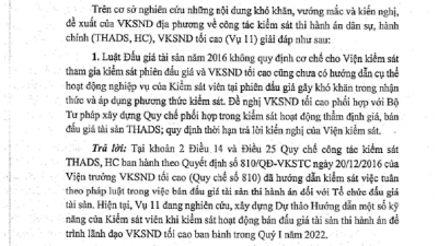 GIẢI ĐÁP KHÓ KHĂN, VƯỚNG MẮC QUA TỔNG KẾT CÔNG TÁC NĂM 2021 CỦA VIỆN KIỂM SÁT TỐI CAO