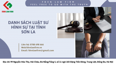 DANH SÁCH LUẬT SƯ HÌNH SỰ TẠI TỈNH SƠN LA