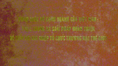 LUẬN VĂN THẠC SĨ: PHÁP LUẬT VỀ CẠNH TRANH CỦA VIỆT NAM: THỰC TRẠNG VÀ GIẢI PHÁP HOÀN THIỆN ĐỂ TIẾN TỚI GIA NHẬP TỔ CHỨC THƯƠNG MẠI QUỐC TẾ