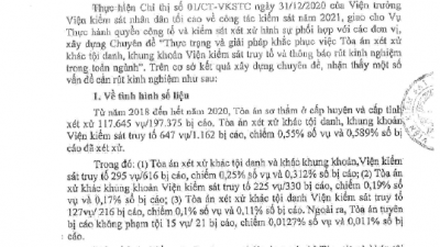 THÔNG BÁO RÚT KINH NGHIỆM VỤ ÁN TÒA ÁN XÉT XỬ KHÁC TỘI DANH, KHUG KHOẢN VIỆN KIỂM SÁT ĐÃ TRUY TỐ