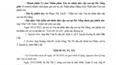 KINH NGHIỆM XÉT XỬ: QUYẾT ĐỊNH TÁI THẨM HỦY BẢN ÁN PHÚC THẨM, BẢN ÁN SƠ THẨM VỤ ÁN “KIỆN ĐÒI TÀI SẢN”