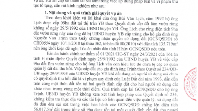 THÔNG BÁO SỐ 18/TB-VC1-HC RÚT KINH NGHIỆM ĐỐI VỚI BẢN ÁN HÀNH CHÍNH SƠ THẨM CÓ VI PHẠM BỊ HỦY ÁN