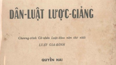 SÁCH DÂN LUẬT LƯỢC GIẢNG - QUYỂN II (TÁC GIẢ: VŨ VĂN MẪU)