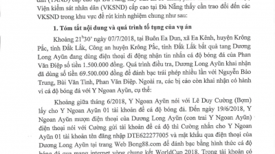 THÔNG BÁO RÚT KINH NGHIỆM VỤ ÁN HÌNH SỰ PHẠM TỘI “ĐÁNH BẠC”. TÒA ÁN YÊU CẦU KHỞI TỐ BỔ SUNG NGƯỜI PHẠM TỘI TRONG VỤ ÁN NHƯNG CQĐT VÀ VKS KHÔNG THỰC HIỆN.
