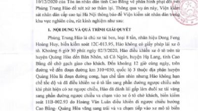 THÔNG BÁO RÚT KINH NGHIỆM VỤ ÁN PHẠM TỘI “VI PHẠM QUY ĐỊNH VỀ THAM GIA GIAO THÔNG ĐƯỜNG BỘ”