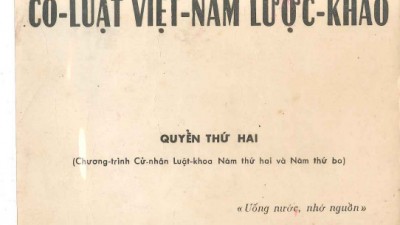SÁCH CỔ LUẬT VIỆT NAM LƯỢC KHẢO - QUYỂN II (TÁC GIẢ: VŨ VĂN MẪU)