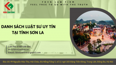 DANH SÁCH LUẬT SƯ UY TÍN TẠI TỈNH SƠN LA
