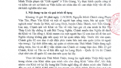 THÔNG BÁO RÚT KINH NGHIỆM VỤ ÁN VỀ TỘI “GIẾT NGƯỜI”
