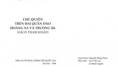 SÁCH CHỦ QUYỀN TRÊN HAI QUẦN ĐẢO HOÀNG SA VÀ TRƯỜNG SA (TÁC GIẢ: MONIPUE CHEMILLIER – GENDREAU)