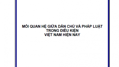 LUẬN ÁN TIẾN SĨ: MỐI QUAN HỆ GIỮA DÂN CHỦ VÀ PHÁP LUẬT TRONG ĐIỀU KIỆN VIỆT NAM HIỆN NAY