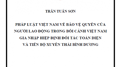 LUẬN ÁN TIẾN SĨ: PHÁP LUẬT VIỆT NAM VỀ BẢO VỆ QUYỀN CỦA NGƯỜI LAO ĐỘNG TRONG BỐI CẢNH VIỆT NAM GIA NHẬP HIỆP ĐỊNH ĐỐI TÁC TOÀN DIỆN VÀ TIẾN BỘ XUYÊN THÁI BÌNH DƯƠNG
