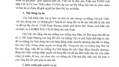 THÔNG BÁO SỐ 23/TB-VKS-DS RÚT KINH NGHIỆM VỤ ÁN “TRANH CHẤP HÔN NHÂN VÀ GIA ĐÌNH”