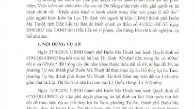 THÔNG BÁO SỐ 03/TB-VC2-HC RÚT KINH NGHIỆM VỀ KIỂM SÁT VIỆC GIẢI QUYẾT VỤ ÁN HÀNH CHÍNH PHÚC THẨM