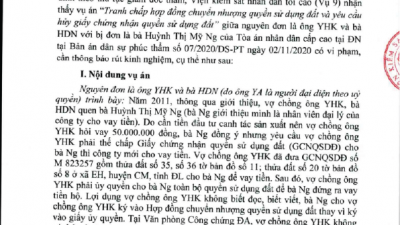 THÔNG BÁO SÓ 100/TB-VKSTC RÚT KINH NGHIỆM VỀ KIỂM SÁT VIỆC GIẢI QUYẾT VỤ ÁN DÂN SỰ