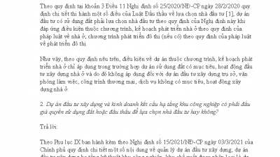 HƯỚNG DẪN VỀ TRIỂN KHAI, THỰC HIỆN DỰ ÁN ĐẦU TƯ KINH DOANH THEO QUY ĐỊNH CỦA PHÁP LUẬT