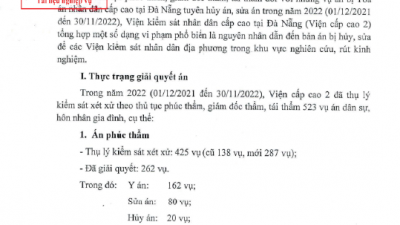 THÔNG BÁO SỐ 10/TB-VC2-V2 RÚT KINH NGHIỆM CÁC BẢN ÁN, QUYẾT ĐỊNH DÂN SỰ, HÔN NHÂN GIA ĐÌNH BỊ HỦY, SỬA NĂM 2022