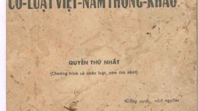 SÁCH CỔ LUẬT VIỆT NAM THÔNG KHẢO - QUYỂN I (TÁC GIẢ: VŨ VĂN MẪU)