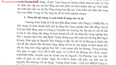 THÔNG BÁO SỐ 45/TB-VC2-V1 RÚT KINH NGHIỆM VỤ ÁN HÌNH SỰ BỊ CẤP PHÚC THẨM SỬA MỘT PHẦN VỀ TRÁCH NHIỆM DÂN SỰ