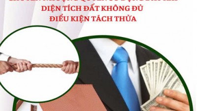 TỔNG HỢP BÀI BÁO PHÁP LÝ VỀ GIAO DỊCH CHUYỂN NHƯỢNG QUYỀN SỬ DỤNG ĐẤT KHI DIỆN TÍCH ĐẤT KHÔNG ĐỦ ĐIỀU KIỆN TÁCH THỬA
