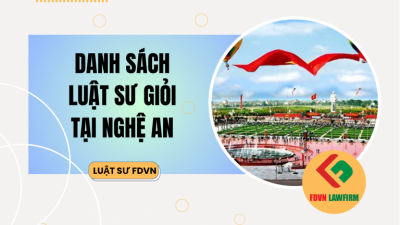 DANH SÁCH LUẬT SƯ GIỎI TẠI NGHỆ AN