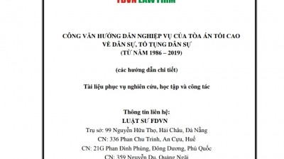 TỔNG HỢP CÔNG VĂN HƯỚNG DẪN NGHIỆP VỤ CỦA TÒA ÁN NHÂN DÂN TỐI CAO VỀ DÂN SỰ, TỐ TỤNG DÂN SỰ TỪ 1986 - 2020
