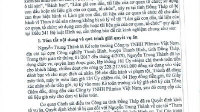THÔNG BÁO SỐ 271/TB-VKSTC RÚT KINH NGHIỆM VỀ VIỆC XỬ LÝ TRƯỜNG HỢP LÀM GIẢ CON DẤU, TÀI LIỆU CỦA CƠ QUAN, TỔ CHỨC ĐỂ CHE GIẤU HÀNH VI PHẠM TỘI KHÁC
