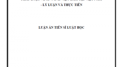 LUẬN ÁN TIẾN SĨ: PHÁP LUẬT VỀ AN NINH VIỆC LÀM TẠI VIỆT NAM - LÝ LUẬN VÀ THỰC TIỄN