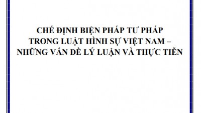 THƯ VIỆN PHÁP LUẬT: CHẾ ĐỊNH BIỆN PHÁP TƯ PHÁP TRONG LUẬT HÌNH SỰ VIỆT NAM – NHỮNG VẤN ĐỀ LÝ LUẬN VÀ THỰC TIỄN