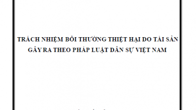 LUẬN ÁN TIẾN SĨ: TRÁCH NHIỆM BỒI THƯỜNG THIỆT HẠI DO TÀI SẢN GÂY RA THEO PHÁP LUẬT DÂN SỰ VIỆT NAM