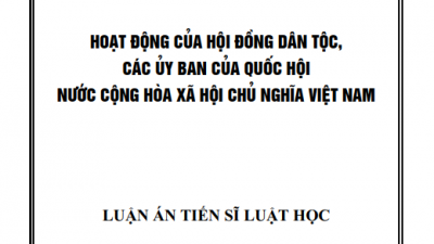 LUẬN ÁN TIẾN SĨ: HOẠT ĐỘNG CỦA HỘI ĐỒNG DÂN TỘC, CÁC ỦY BAN CỦA QUỐC HỘI NƯỚC CỘNG HÒA XÃ HỘI CHỦ NGHĨA VIỆT NAM