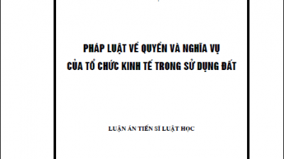 LUẬN ÁN TIẾN SĨ: PHÁP LUẬT VỀ QUYỀN VÀ NGHĨA VỤ CỦA TỔ CHỨC KINH TẾ TRONG SỬ DỤNG ĐẤT (TÁC GIẢ: NGUYỄN NGỌC MINH)