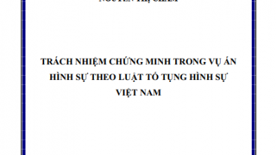 LUẬN VĂN THẠC SĨ: TRÁCH NHIỆM CHỨNG MINH TRONG VỤ ÁN HÌNH SỰ THEO LUẬT TỐ TỤNG HÌNH SỰ VIỆT NAM