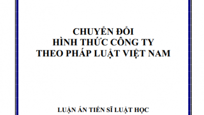 LUẬN ÁN TIẾN SĨ: CHUYỂN ĐỔI HÌNH THỨC CÔNG TY THEO PHÁP LUẬT VIỆT NAM