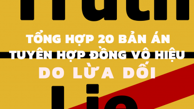 TỔNG HỢP 20 BẢN ÁN TÒA ÁN TUYÊN HỢP ĐỒNG VÔ HIỆU DO LỪA DỐI
