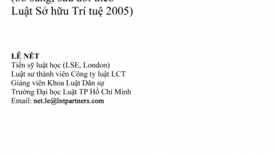 SÁCH QUYỀN SỞ HỮU TRÍ TUỆ (NXB ĐẠI HỌC QUỐC GIA 2006) - LÊ NẾT