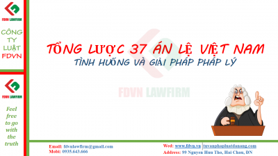 TỔNG LƯỢC 37 ÁN LỆ VIỆT NAM, TÌNH HUỐNG VÀ GIẢI PHÁP PHÁP LÝ BẰNG HÌNH ẢNH
