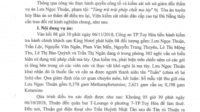 RÚT KINH NGHIỆM VỀ ĐỊNH TỘI DANH CÁC TỘI PHẠM VỀ MA TÚY