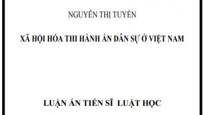 LUẬN ÁN TIẾN SĨ: Xã hội hóa Thi hành án dân sự ở Việt Nam