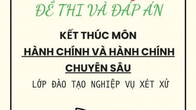 Tuyển tập đề thi và đáp án kết thúc môn hành chính và hành chính chuyên sâu lớp đào tạo nghiệp vụ xét 