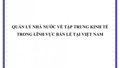 LUẬN ÁN TIẾN SĨ: QUẢN LÝ NHÀ NƯỚC VỀ TẬP TRUNG KINH TẾ TRONG LĨNH VỰC BÁN LẺ TẠI VIỆT NAM