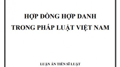 LUẬN ÁN TIẾN SĨ: HỢP ĐỒNG HỢP DANH TRONG PHÁP LUẬT VIỆT NAM