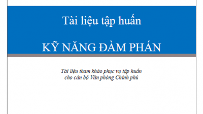 TÀI LIỆU TẬP HUẤN KỸ NĂNG ĐÀM PHÁN (CHỦ BIÊN: NGUYỄN MẠNH CƯỜNG)