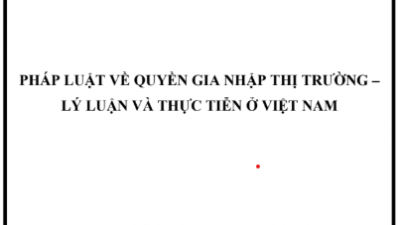 LUẬN ÁN TIẾN SĨ: PHÁP LUẬT VỀ QUYỀN GIA NHẬP THỊ TRƯỜNG – LÝ LUẬN VÀ THỰC TIỄN Ở VIỆT NAM