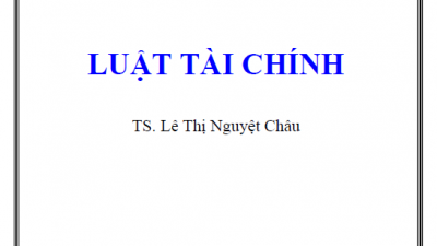 GIÁO TRÌNH LUẬT TÀI CHÍNH (NĂM 2009)