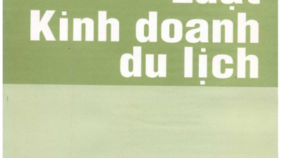 TÀI LIỆU THAM KHẢO: LUẬT KINH DOANH DU LỊCH (NĂM 2001)